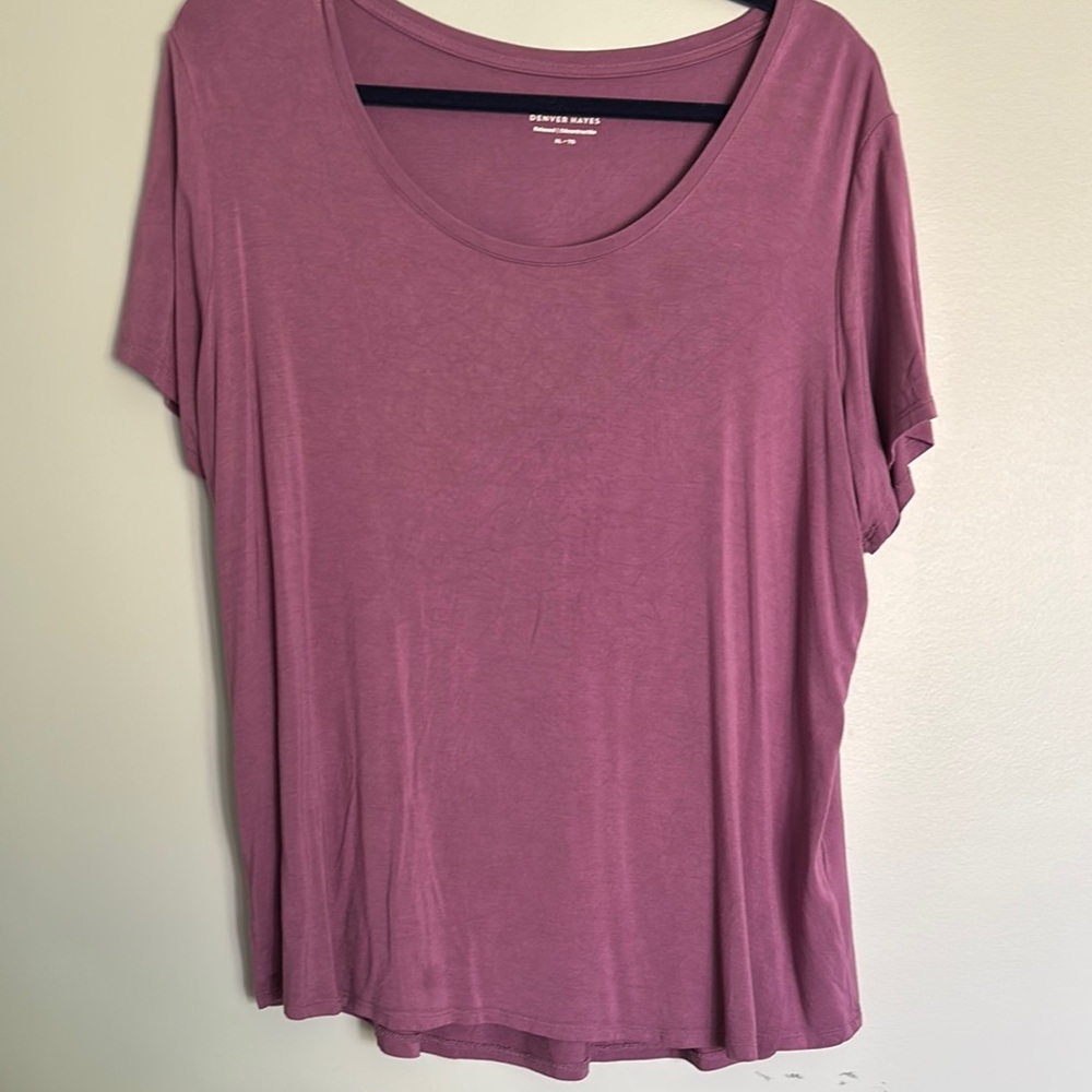 Denver Hayes mauve Relaxed Short Sleeve Tee